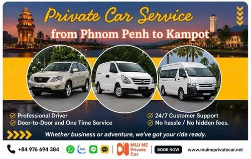 Phnom Penh to Kampot Private Car Transfer