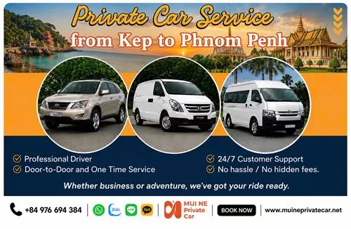  Kep to Phnom Penh Private Car Transfer