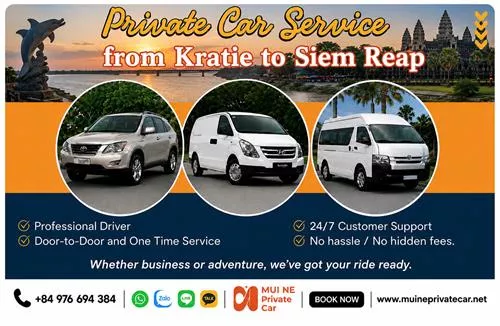 Kratie to Siem Reap Private Car Transfer