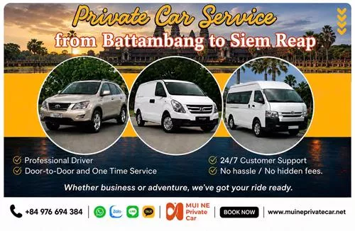  Battambang to Siem Reap Private Car Transfer