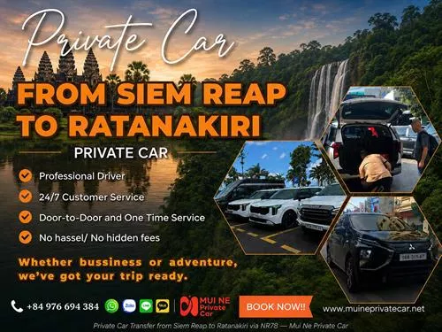 Siem Reap to Ratanakiri Private Car