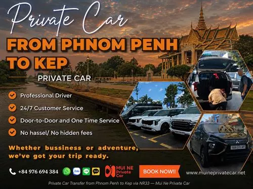 Phnom Penh to Kep Private Car Transfer 