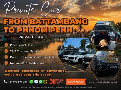 Battambang to Phnom Penh Private Car 