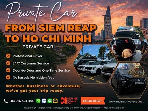 Siem Reap to Ho Chi Minh Private Car Transfer