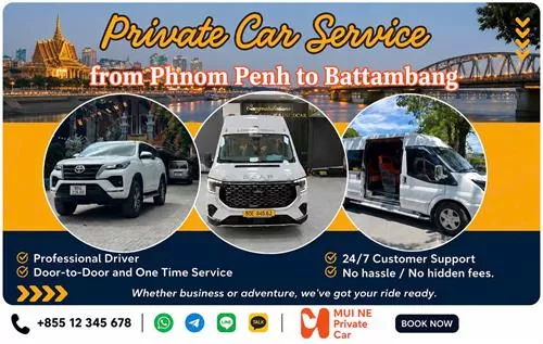 Phnom Penh to Battambang by Private Car