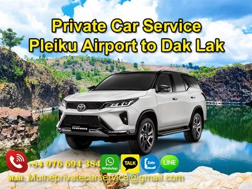 Private Car From Pleiku Airport To Dak Lak