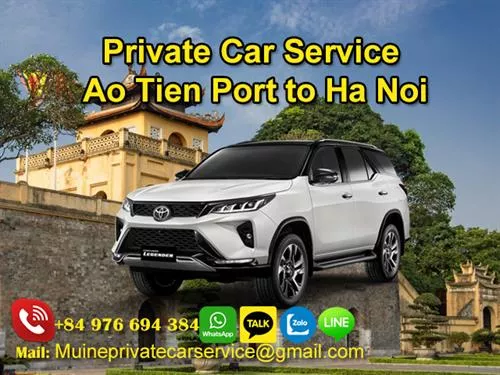Private Car From Ao Tien Port To Hanoi