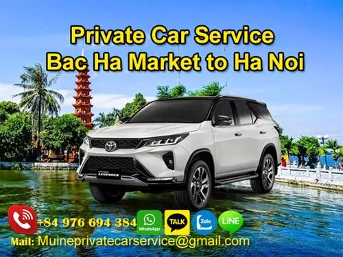 Private Car From Bac Ha Market to Ha Noi