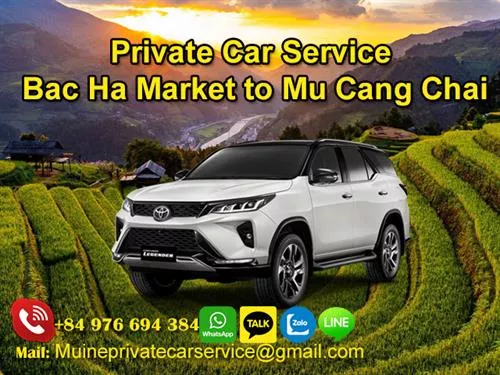 Private Car From Bac Ha Market to Mu Cang Chai
