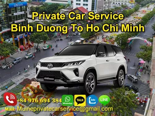 Private car from Binh Duong To Ho Chi Minh