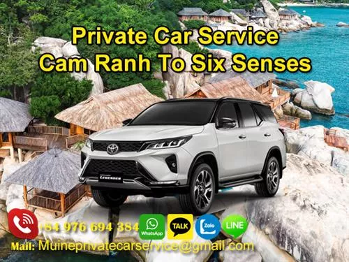 Private car from Cam Ranh to Six Senses