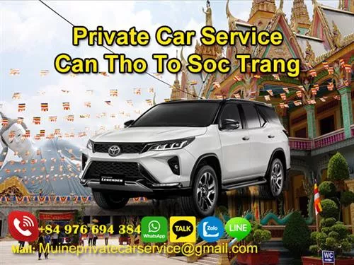 Private Car From Can Tho To Soc Trang