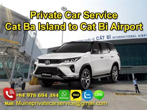 Private Car From Cat Ba Island To Cat Bi Airport