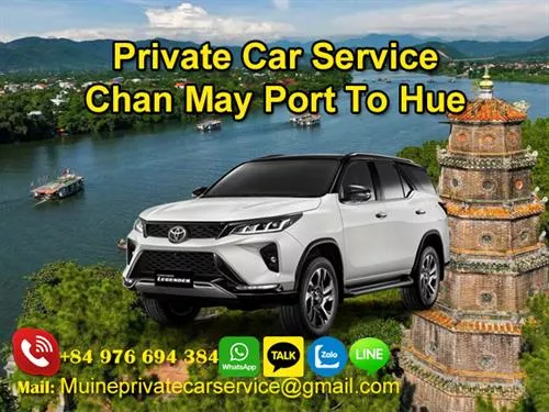 Private Car From Chan May Port To Hue