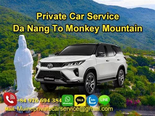 Private Car From Da Nang to Monkey Mountain