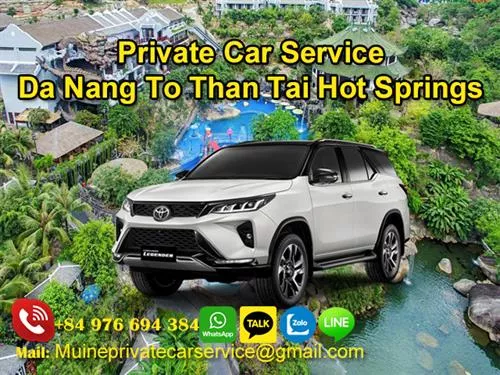 Private Car From Da Nang to Than Tai Hot Springs Park