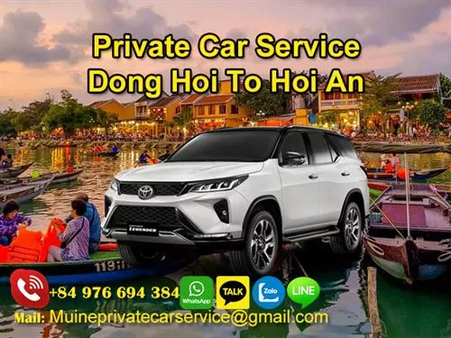 Private Car From Dong Hoi To Hoi An