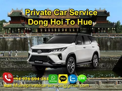 Private Car From Dong Hoi To Hue