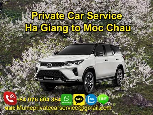 Ha Giang to Moc Chau Private Car