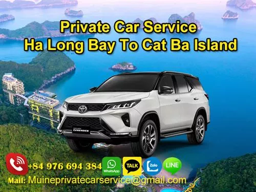 Private Car From Halong Bay To Cat Ba Island