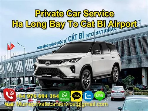 Private Car From HaLong Bay To Cat Bi Airport