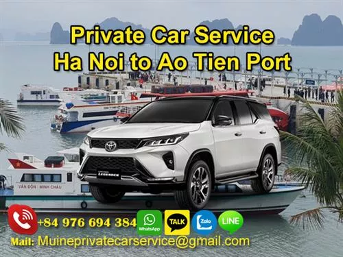 Private Car From Hanoi to Ao Tien Port