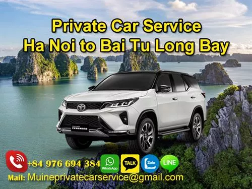 Private Car From Ha Noi To Bai Tu Long Bay