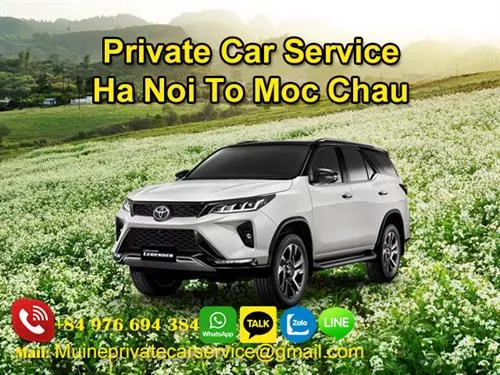 Private Car From Ha Noi To Moc Chau