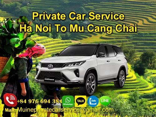 Private Car From Ha Noi To Mu Cang Chai