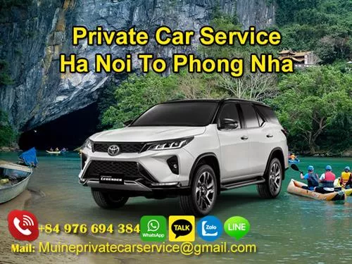 Private Car From Ha Noi To Phong Nha