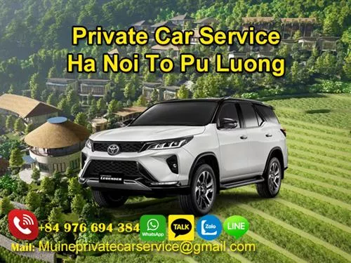 Private Car From Ha Noi To Pu Luong