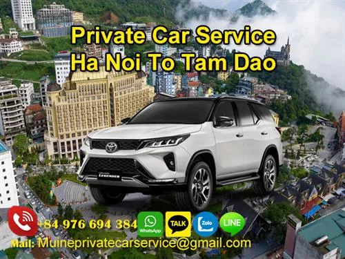 Private Car From Ha Noi To Tam Dao