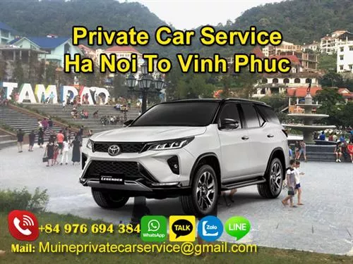 Private Car From Ha Noi To Vinh Phuc