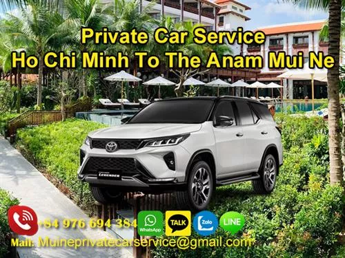 Private Car From Ho Chi Minh to The Anam Mui Ne Resort