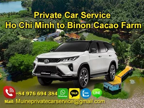 Private Car From Ho Chi Minh City To Binon Cacao Farm