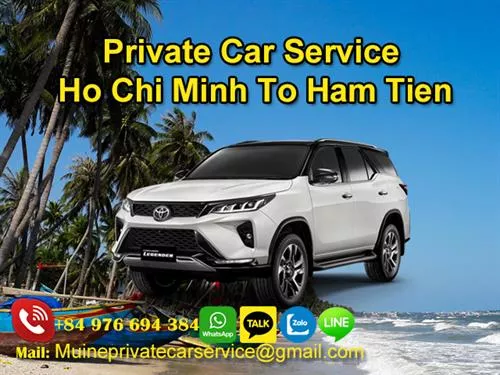 Private car from Saigon to Ham Tien