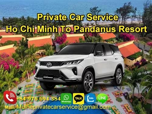 Private Car From Ho Chi Minh To Pandanus Resort