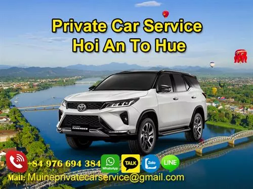 Private Car From Hoi An to Hue