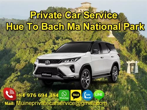 Private Car From Hue to Bach Ma National Park