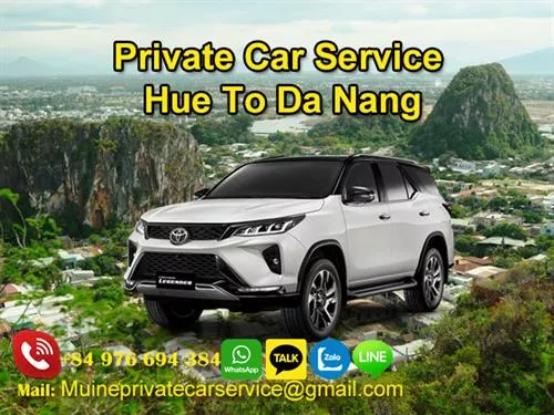 Private Car From Hue to Da Nang