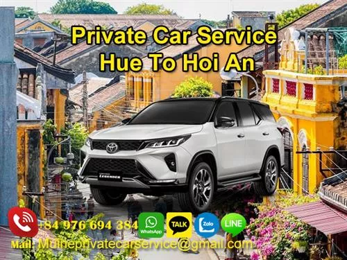 Private Car From Hue to Hoi An