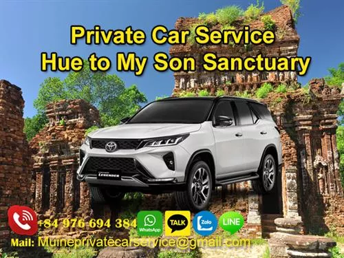 Private Car From Hue To My Son Sanctuary