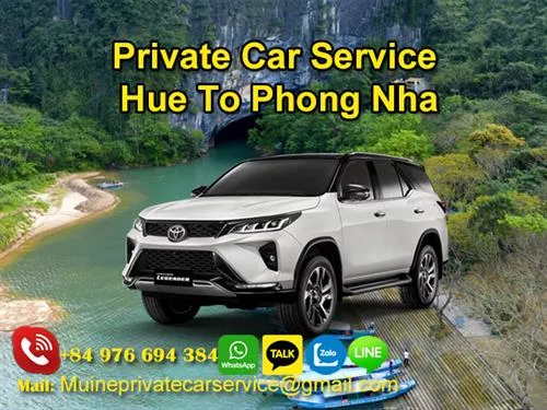 Private Car From Hue to Phong Nha