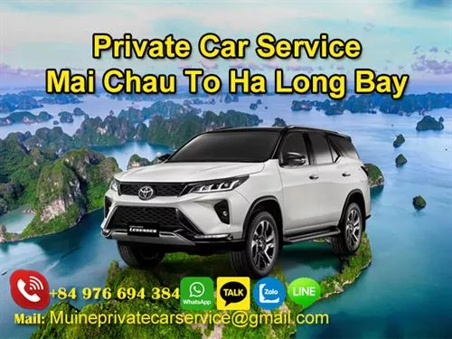 Private Car From Mai Chau To Ha Long Bay