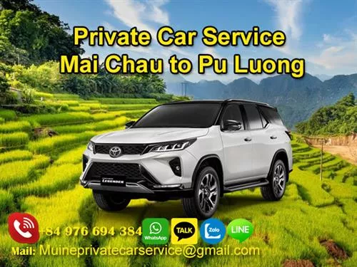 Mai Chau to Pu Luong private car