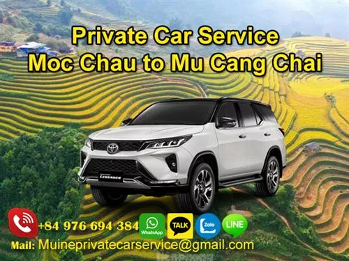 Private Car From Moc Chau To Mu Cang Chai 