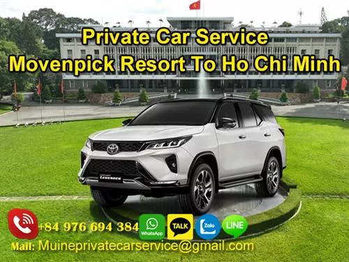 Private Car From Movenpick Resort to Ho Chi Minh