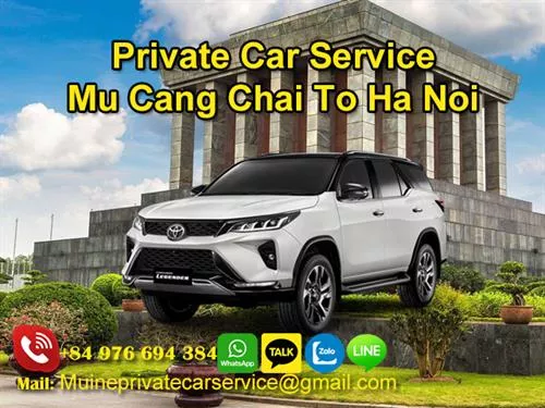 Private Car From Mu Cang Chai To Ha Noi