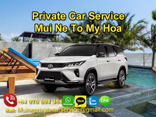 Private car from mui ne to My Hoa