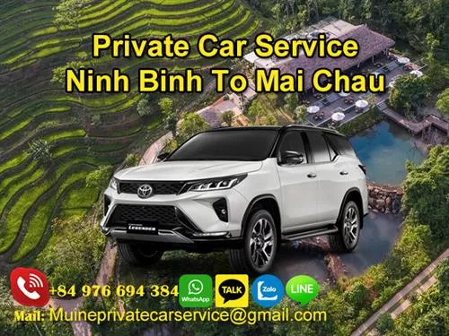 Private Car From Ninh Binh To Mai Chau